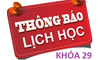  Thông báo kế hoạch học chuyên đề Triết học và Ngoại ngữ cho học viên cao học Khóa 29 đợt 1