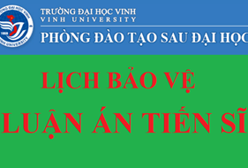  Thông báo lịch bảo vệ luận án tiến sĩ của NCS Trần Thanh Minh - chuyên ngành Lịch sử Việt Nam