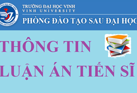  Luận án tiến sĩ của NCS Trần Thị Hồng Nhung - chuyên ngành Văn học Việt Nam